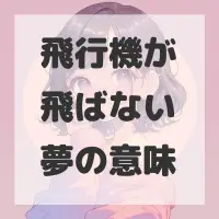 飛行機が飛ばない夢のサムネイル画像