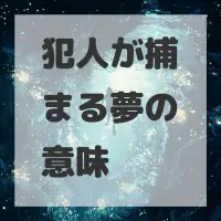 犯人が捕まる夢のサムネイル画像