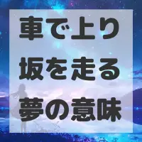 車で上り坂を走る夢のサムネイル画像