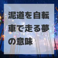 泥道を自転車で走る夢のサムネイル画像