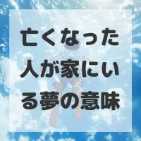 亡くなった人が家にいる夢のサムネイル画像