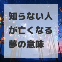 知らない人が亡くなる夢のサムネイル画像