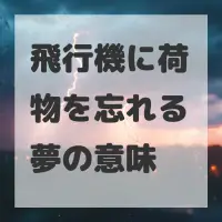 飛行機に荷物を忘れる夢のサムネイル画像