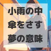 小雨の中傘をさす夢のサムネイル画像