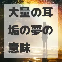大量の耳垢の夢のサムネイル画像