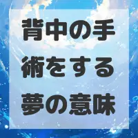 背中の手術をする夢のサムネイル画像