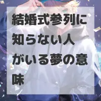 結婚式参列に知らない人がいる夢のサムネイル画像