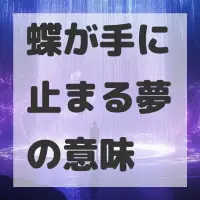 蝶が手に止まる夢のサムネイル画像
