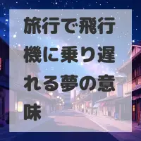 旅行で飛行機に乗り遅れる夢のサムネイル画像