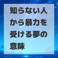 知らない人から暴力を受ける夢のサムネイル画像
