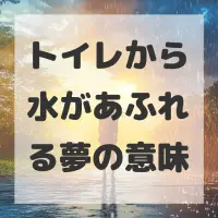 トイレから水があふれる夢のサムネイル画像