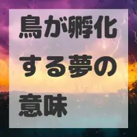 鳥が孵化する夢のサムネイル画像
