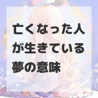 亡くなった人が生きている夢のサムネイル画像