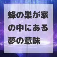 蜂の巣が家の中にある夢のサムネイル画像