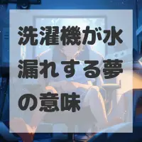 洗濯機が水漏れする夢のサムネイル画像