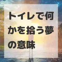 トイレで何かを拾う夢のサムネイル画像