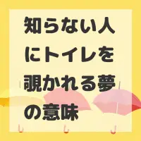 知らない人にトイレを覗かれる夢のサムネイル画像
