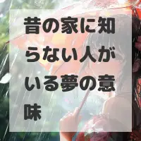 昔の家に知らない人がいる夢のサムネイル画像
