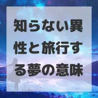 知らない異性と旅行する夢のサムネイル画像