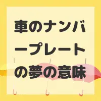 車のナンバープレートの夢のサムネイル画像