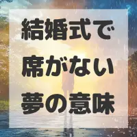 結婚式で席がない夢のサムネイル画像