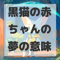 黒猫の赤ちゃんの夢のサムネイル画像