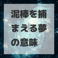 泥棒を捕まえる夢のサムネイル画像