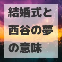 結婚式と西谷の夢のサムネイル画像