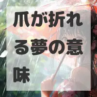 爪が折れる夢のサムネイル画像