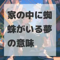 家の中に蜘蛛がいる夢のサムネイル画像