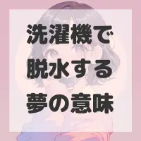 洗濯機で脱水する夢のサムネイル画像