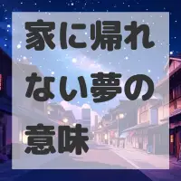 家に帰れない夢のサムネイル画像