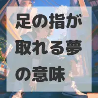 足の指が取れる夢のサムネイル画像