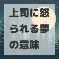 上司に怒られる夢のサムネイル画像