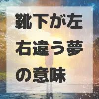 靴下が左右違う夢のサムネイル画像
