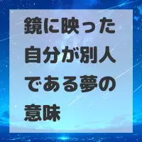 鏡に映った自分が別人である夢のサムネイル画像