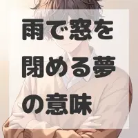 雨で窓を閉める夢のサムネイル画像