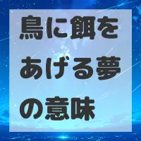 鳥に餌をあげる夢のサムネイル画像
