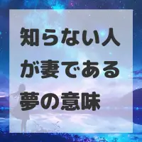 知らない人が妻である夢のサムネイル画像