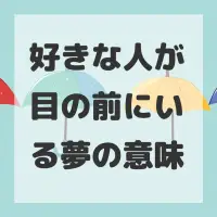 好きな人が目の前にいる夢のサムネイル画像