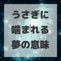 うさぎに噛まれる夢のサムネイル画像