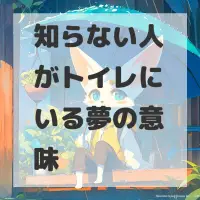 知らない人がトイレにいる夢のサムネイル画像