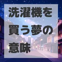 洗濯機を買う夢のサムネイル画像