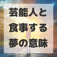 芸能人と食事する夢のサムネイル画像