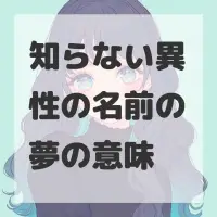 知らない異性の名前の夢のサムネイル画像