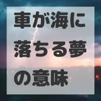 車が海に落ちる夢のサムネイル画像