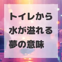 トイレから水が溢れる夢のサムネイル画像