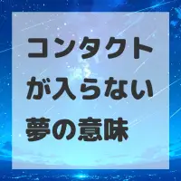 コンタクトが入らない夢のサムネイル画像