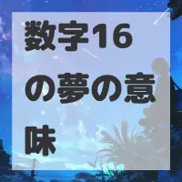 数字16の夢のサムネイル画像