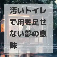 汚いトイレで用を足せない夢のサムネイル画像